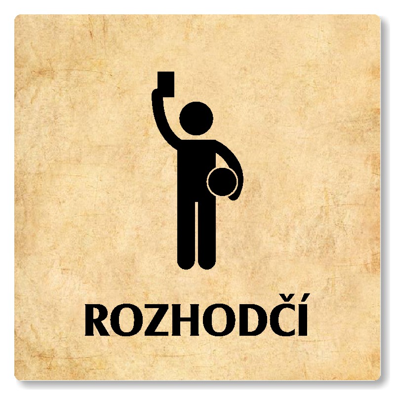 Rozhodčí, 118x118mm, pergamen, Nevada